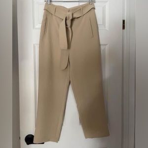 Wilfred Tie-Front Pant (Aritzia) beige, size 6